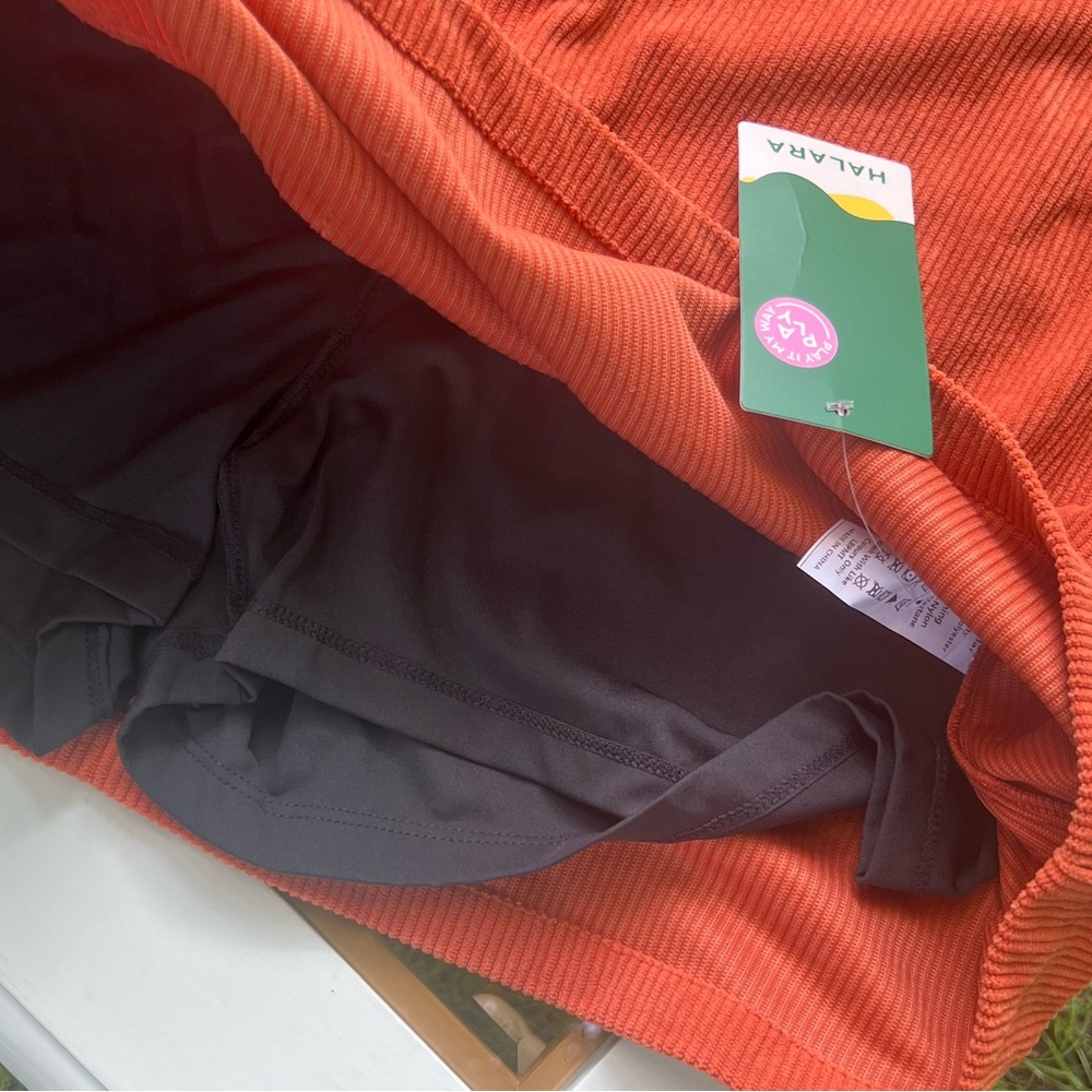 Rust Orange Ribbed Skirt - Picture 4 of 5